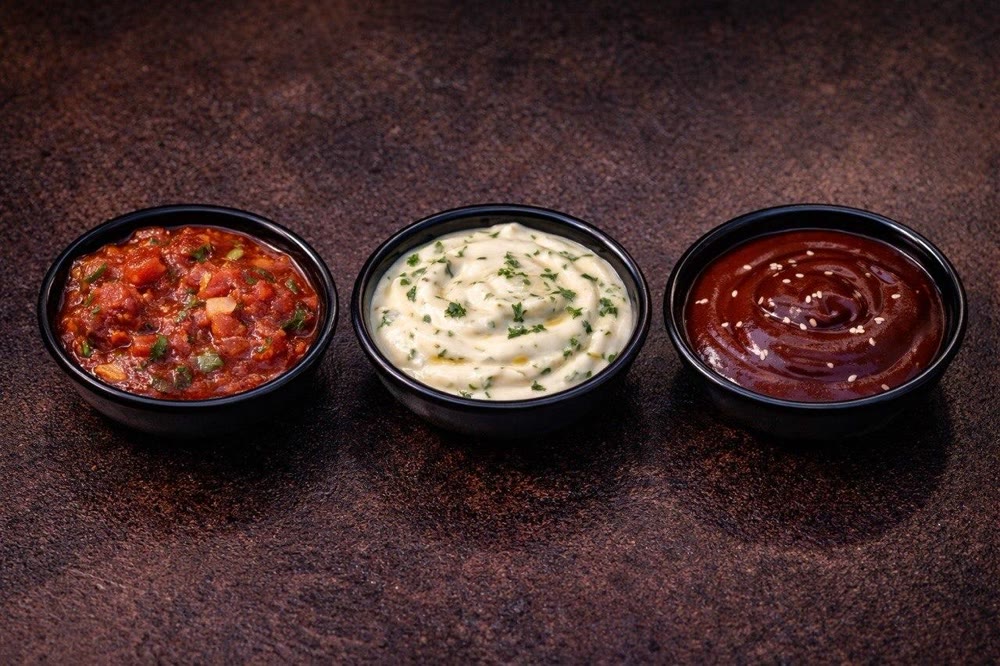 Three house sauces